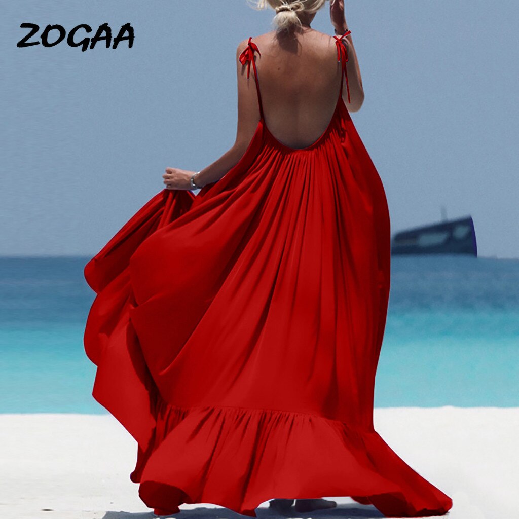 ZOGAA Boho Maxi Dress  İƼ Ʈ Backless..